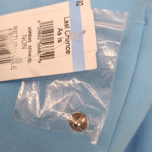 Julia Jordan Twist Halter Midi Cocktail Sheath Dress Sleeveless Blue Size 10 - Picture 10 of 11